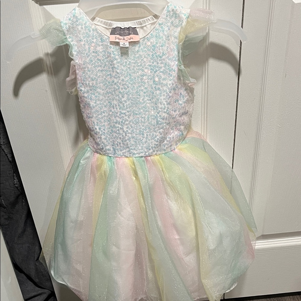 Pippa & Julie Rainbow Sequin Dress